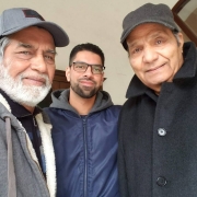 Intikhab Alam and Haroon Rasheed with Waseem, Lahore January 2020