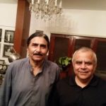 CMS Alumni Javed Miandad and Yousuf Nazar at a recent meeting in Karachi