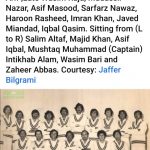 4 players from CMS in this picture. Intekhab, Mushtaq, Haroon Rashid and Javed.